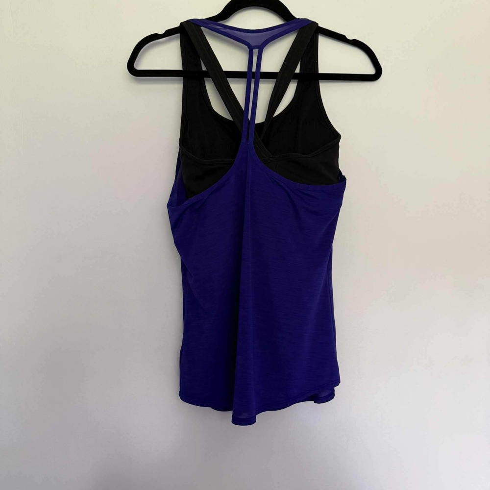 Athleta Workout Tank Top‎ Crisscross Straps Built-In Bra Purple Small - Picture 3 of 10